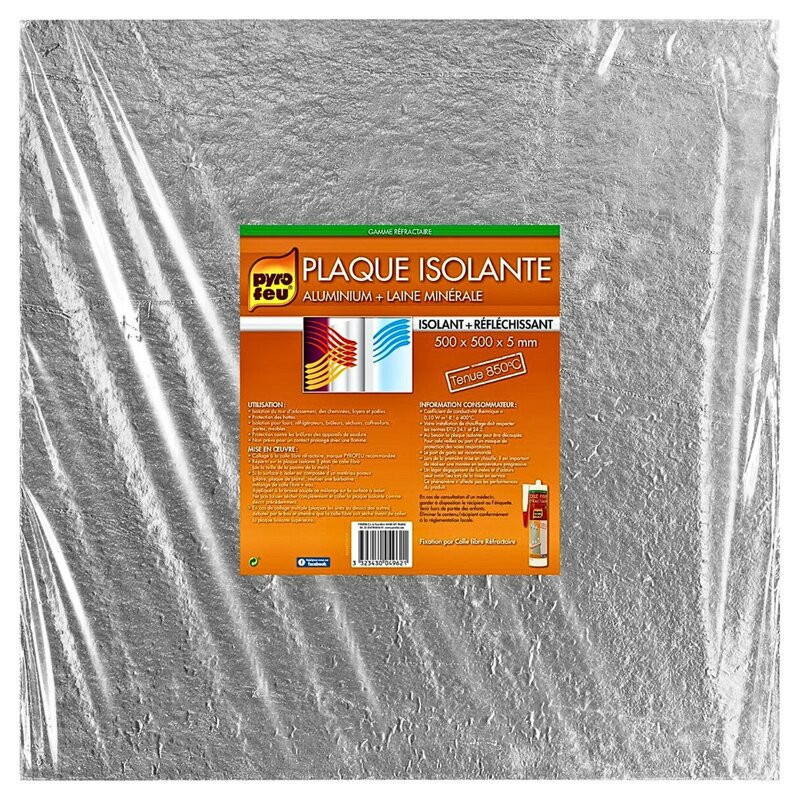 Plaque isolante aluminium hautes températures 850C