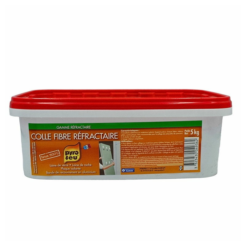 Colle fibre réfractaire - seau de 5kg