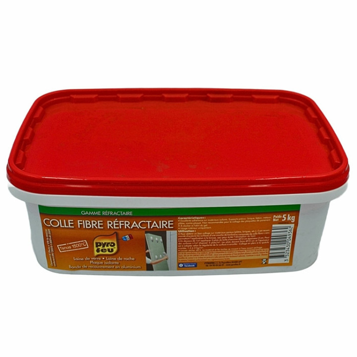 Colle fibre réfractaire - seau de 5kg