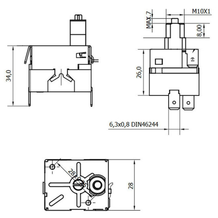 CAMINETTI MONTEGRAPPA Thermostat redémarrage manuel pour poêle à granulé