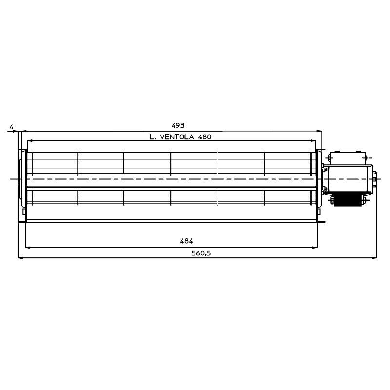 EXTRAFLAME Ventilateur tangentiel pour poêle à granulé