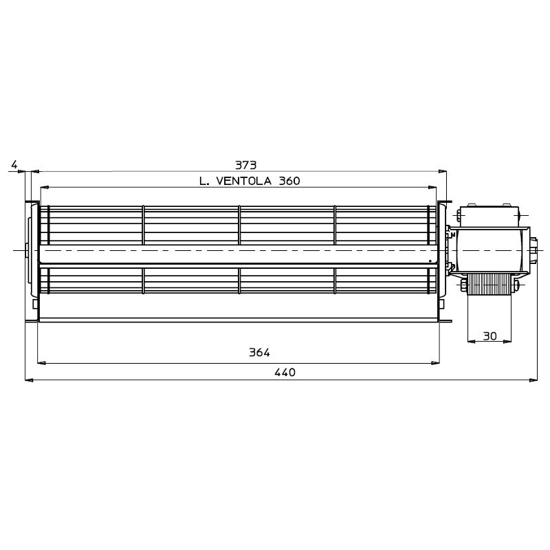 COLA VENTILATEUR TANGENTIEL pour poêle à granulé