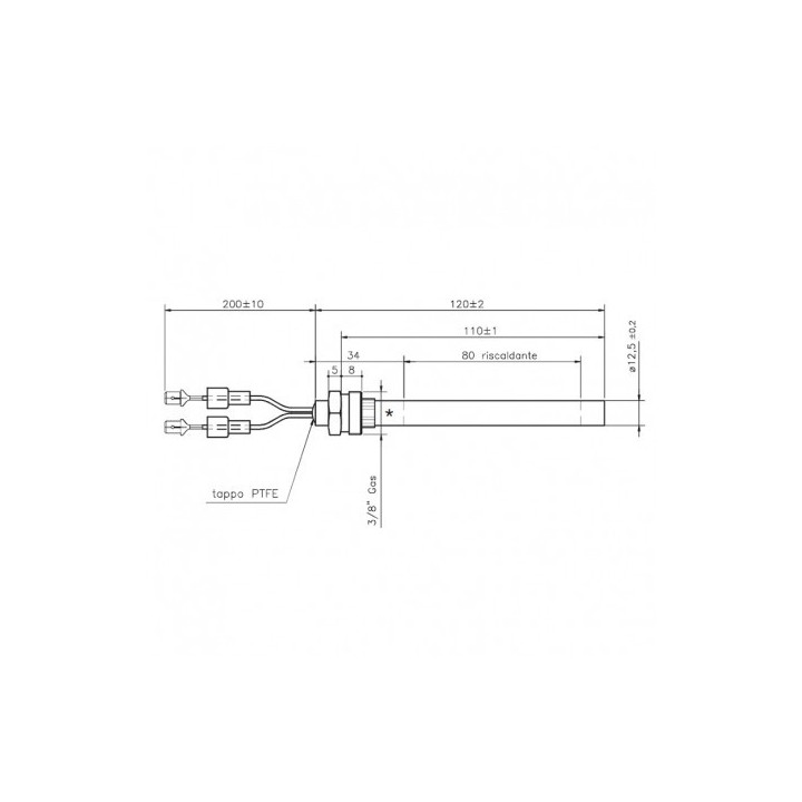 STOVE ITALIA bougie d'allumage résistance pour poêle à granulé