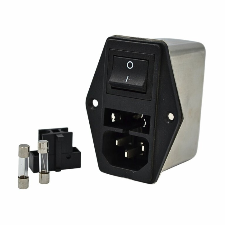 Connecteur prise IEC C14 avec interrupteur poêle à granulé pellet