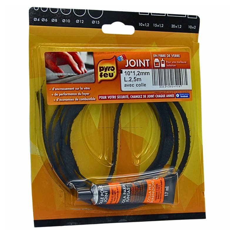 Joint plat d'étanchéité insert et poêle à bois granulés 10x1,2mm