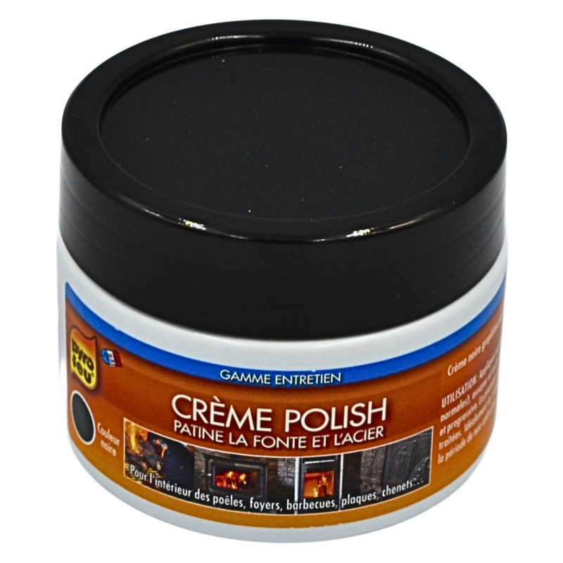 Zebraline crème polish noire pour poêles, inserts, barbecues
