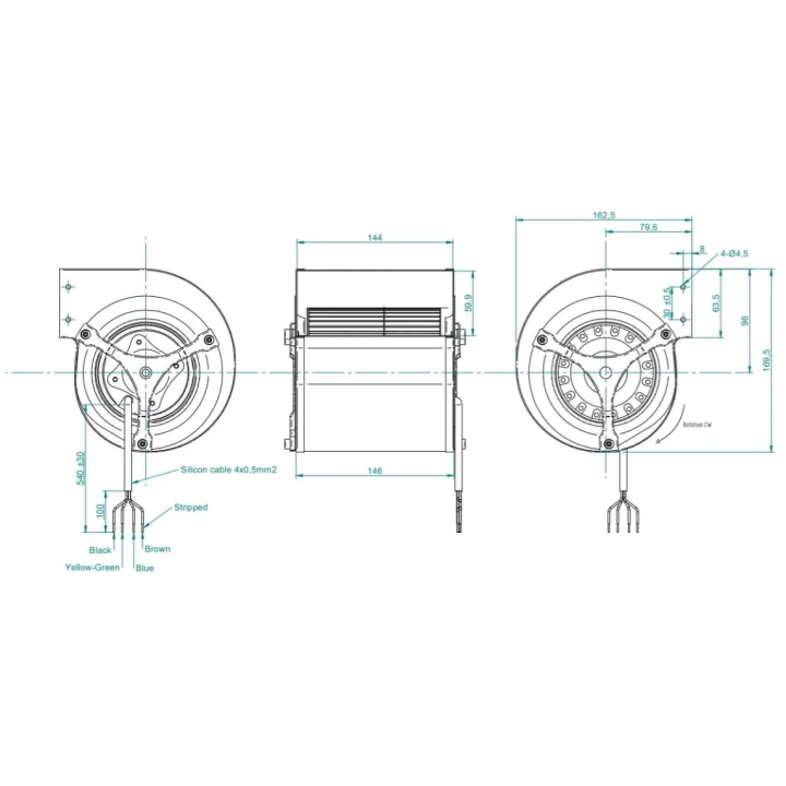 VENTILATEUR CENTRIFUGE pour poêle à granulé pellet 146-63