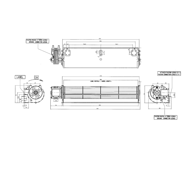 PALAZZETTI Ventilateur tangentiel pour poêle à granulé