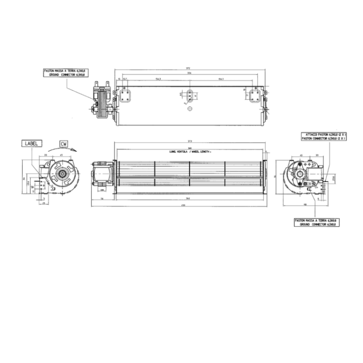 PALAZZETTI Ventilateur tangentiel pour poêle à granulé