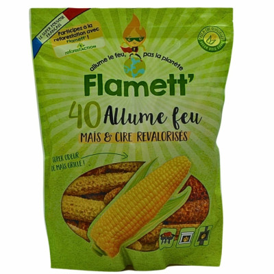 Allume-feu rafle de maïs naturel pour barbecue, cheminée et poêle