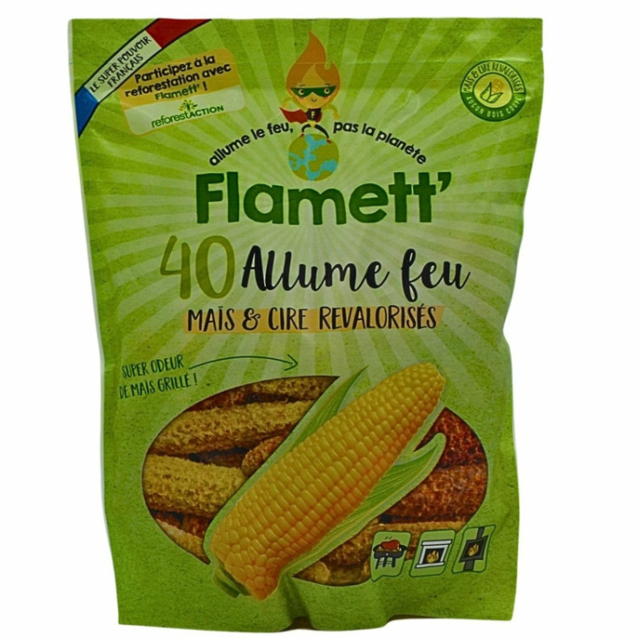 Allume-feu rafle de maïs naturel pour barbecue, cheminée et poêle