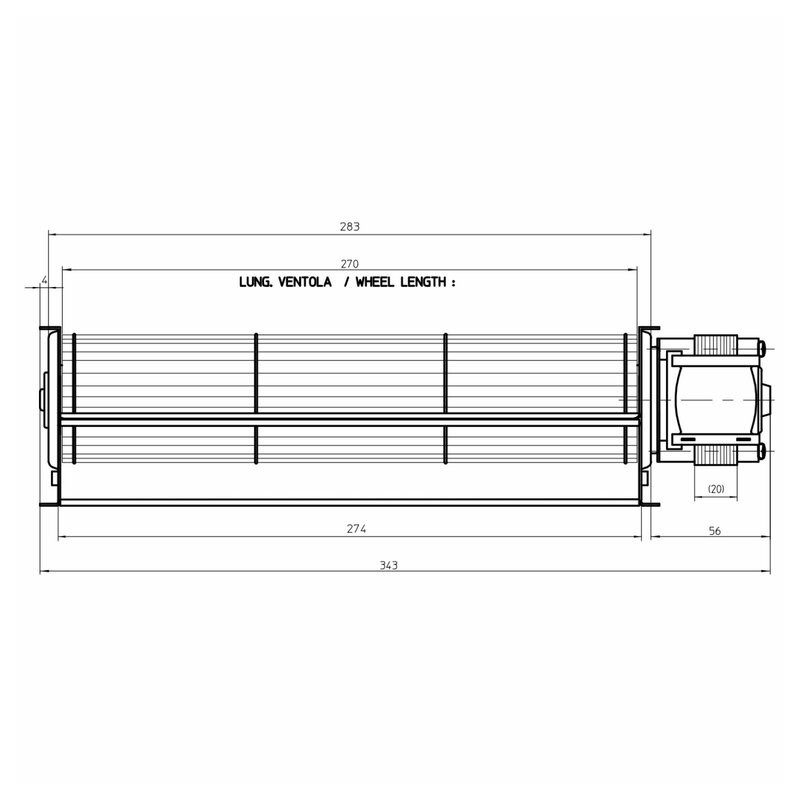 CALIDEAL VENTILATEUR TANGENTIEL pour poêle à granulé pellet KATLA
