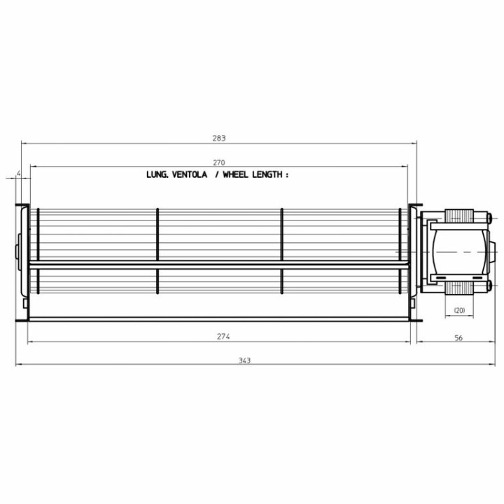 CALIDEAL VENTILATEUR TANGENTIEL pour poêle à granulé pellet KATLA