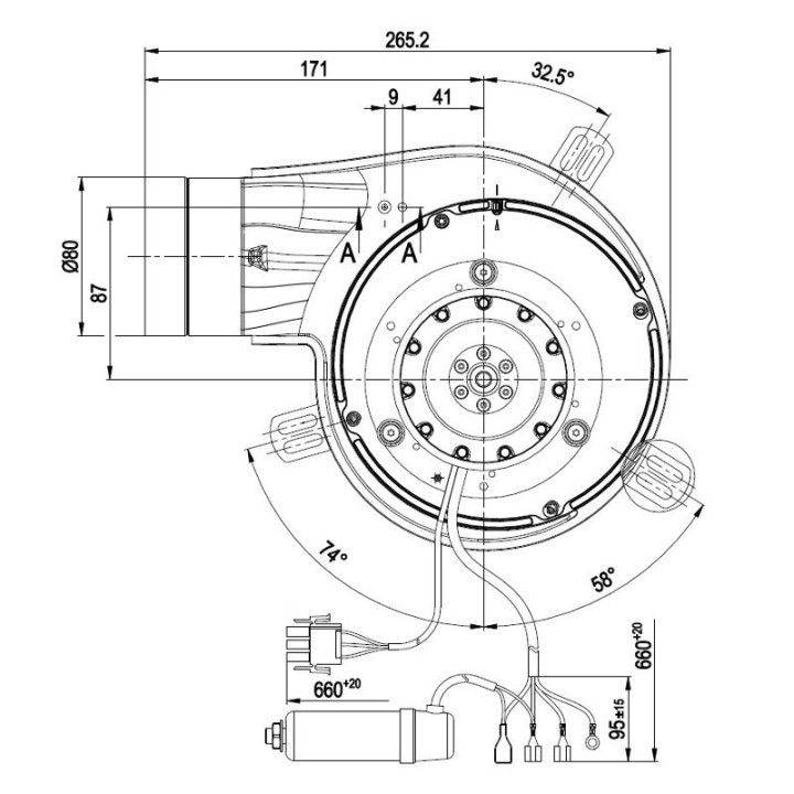 KARMEK ONE VENTILATEUR EXTRACTEUR DES FUMÉES pour poêle à granulé