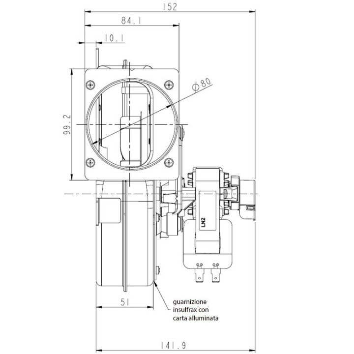 EMAFLAM Ventilateur extracteur des fumées pour poêle à granulé
