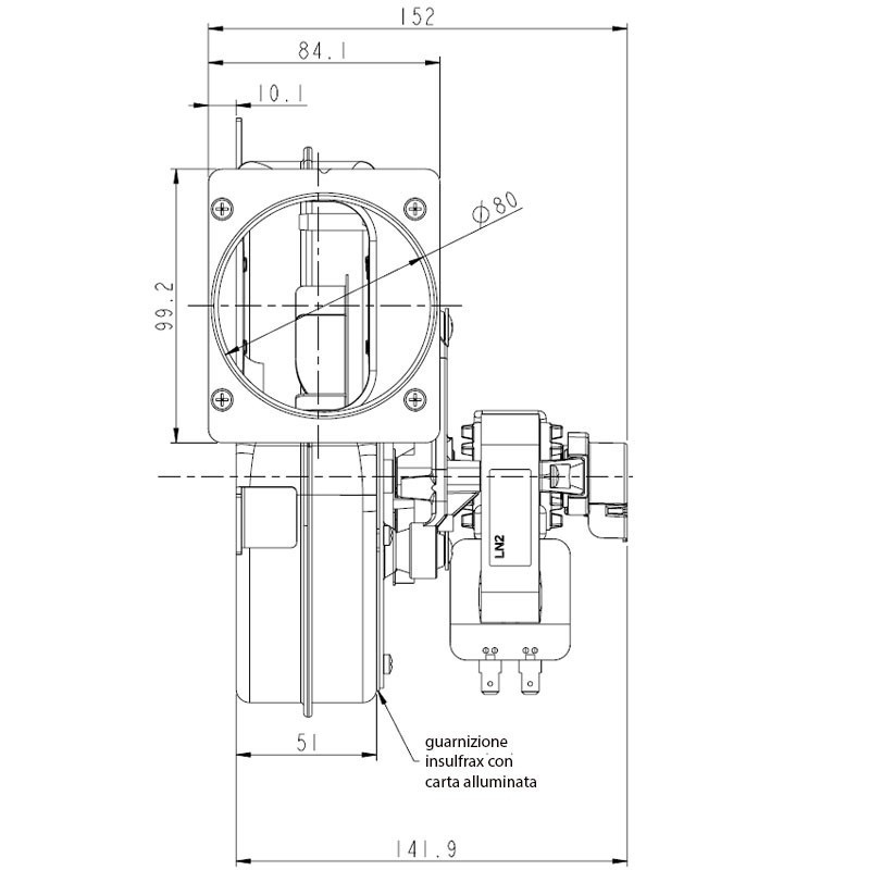 ARCE Ventilateur extracteur des fumées pour poêle à granulé