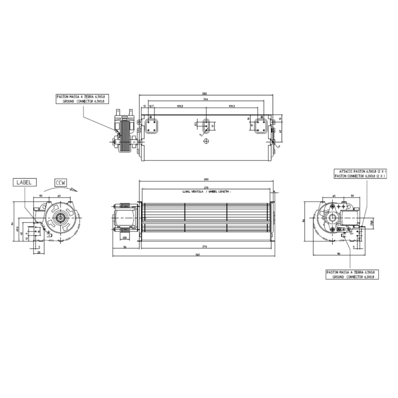 EXTRAFLAME Ventilateur tangentiel pour poêle à granulé