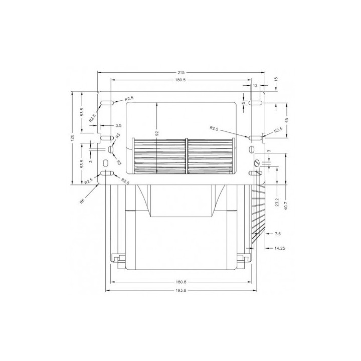 DEVILLE Ventilateur d'air centrifuge pour poêle à granulé
