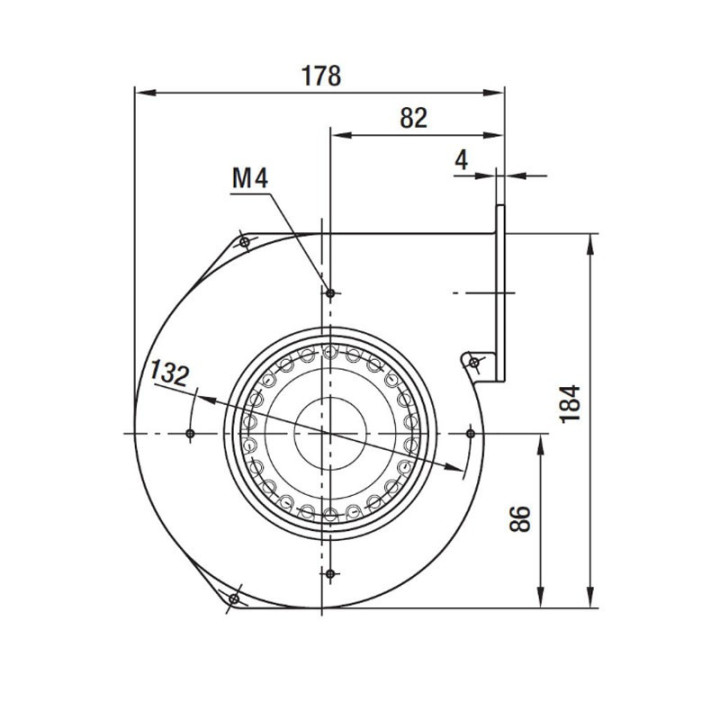 CLAM VENTILATEUR CENTRIFUGE pour poêle à granulé pellet