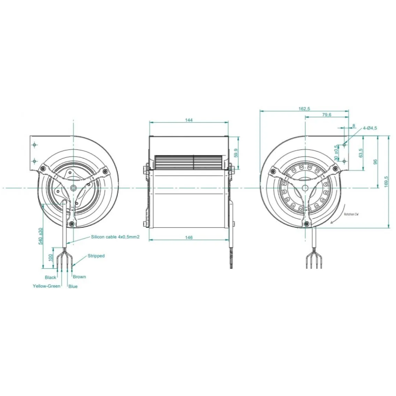 CLAM VENTILATEUR CENTRIFUGE pour poêle à granulé pellet