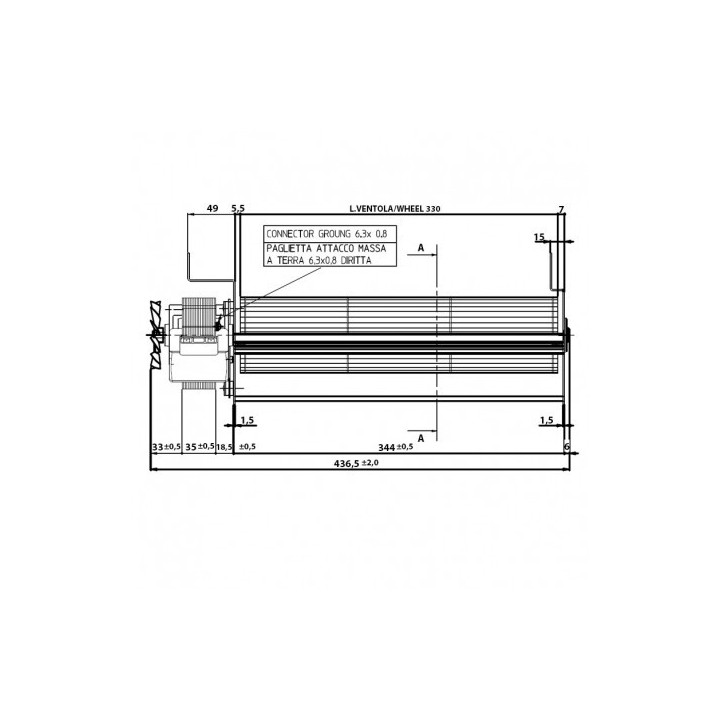 EDILKAMIN Ventilateur tangentiel pour poêle à granulé pellet