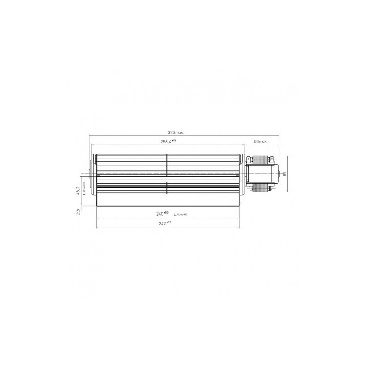 PIAZZETTA VENTILATEUR TANGENTIEL pour poêle à granulé pellet
