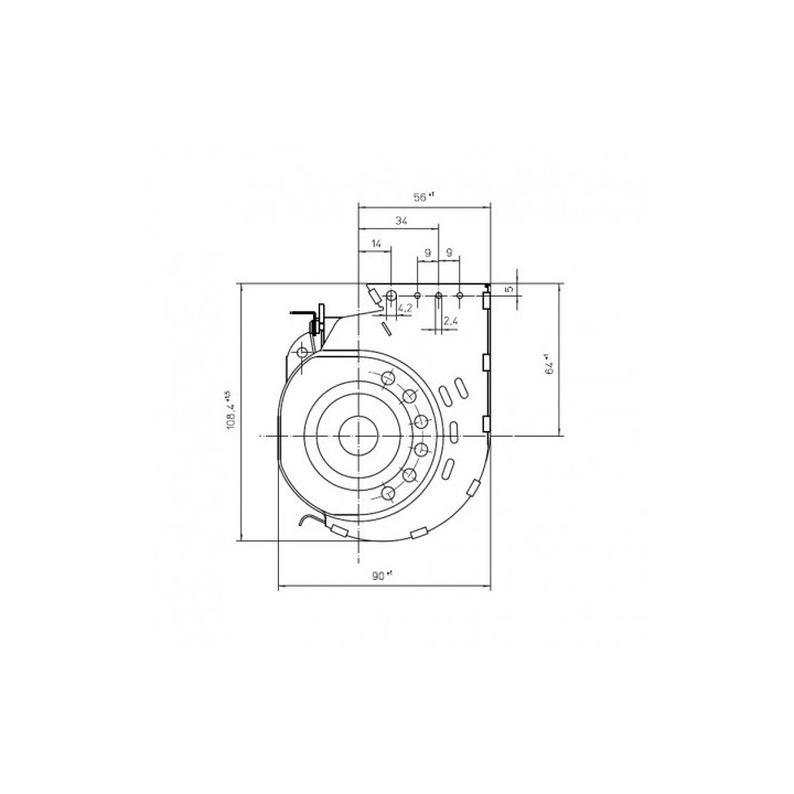 PIAZZETTA VENTILATEUR TANGENTIEL pour poêle à granulé pellet