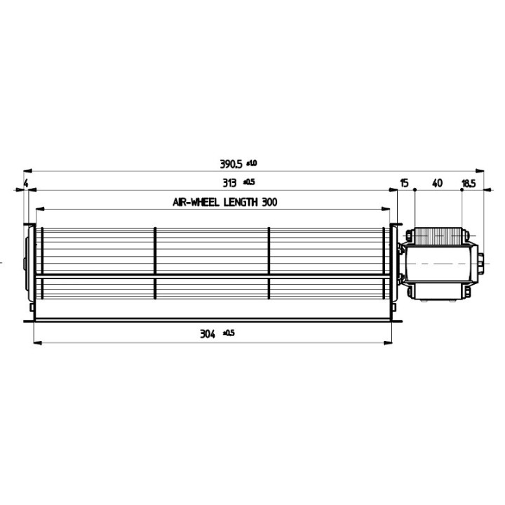CADEL VENTILATEUR TANGENTIEL pour poêle à granulé pellet