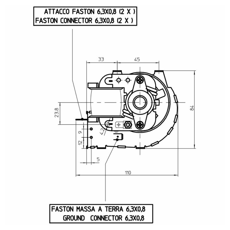SUPERIOR VENTILATEUR TANGENTIEL pour poêle à granulé pellet