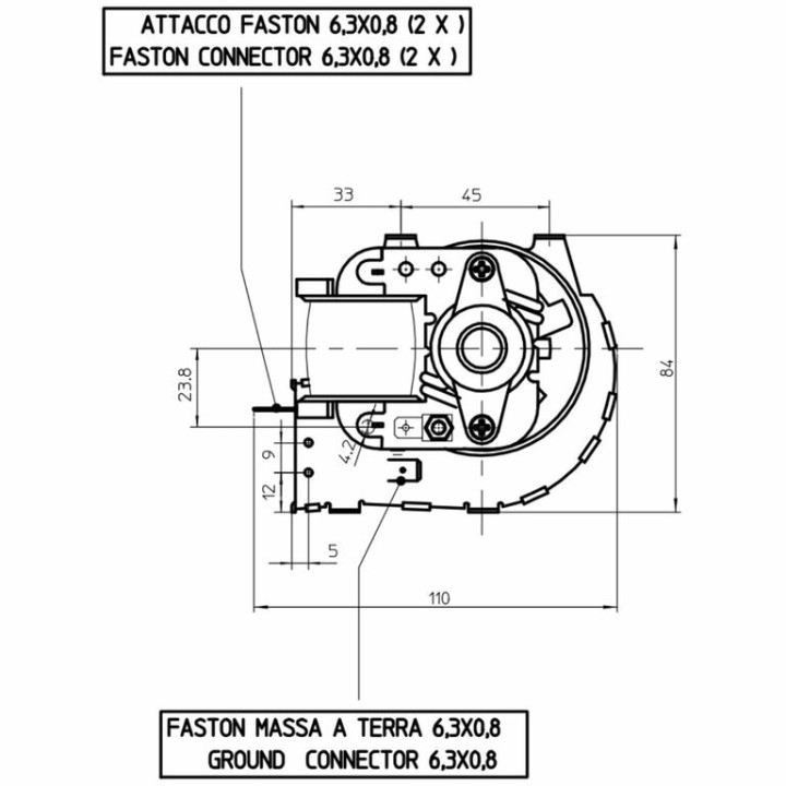 SUPERIOR VENTILATEUR TANGENTIEL pour poêle à granulé pellet