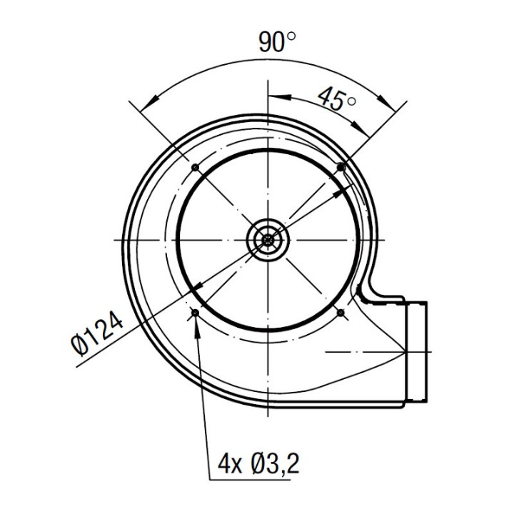 VENTILATEUR EXTRACTEUR DES FUMEES pour poêle à granulé RLH120/3800