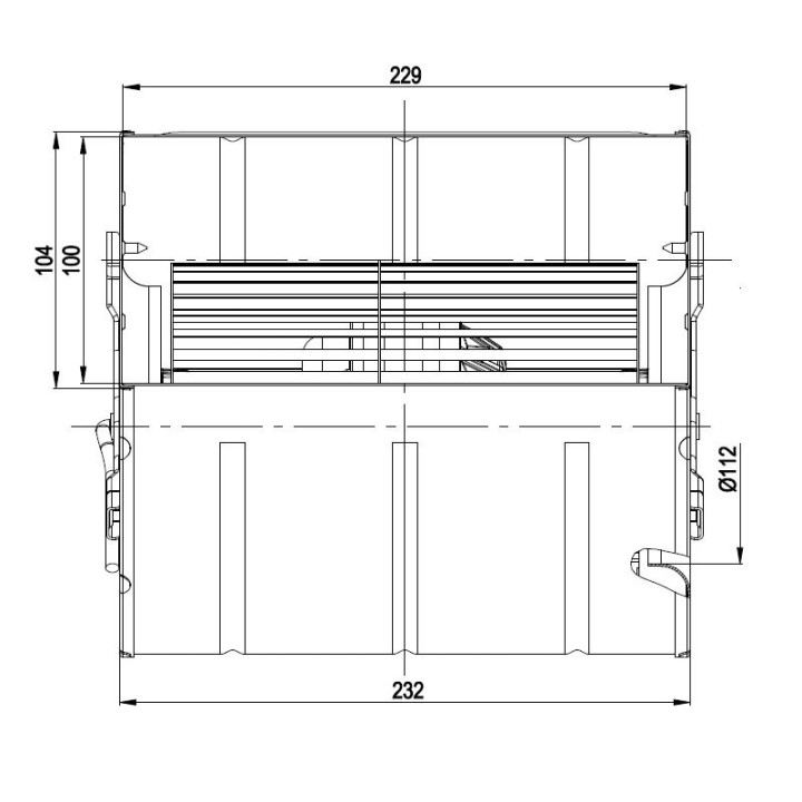 VENTILATEUR CENTRIFUGE pour poêle à granulé 229x100