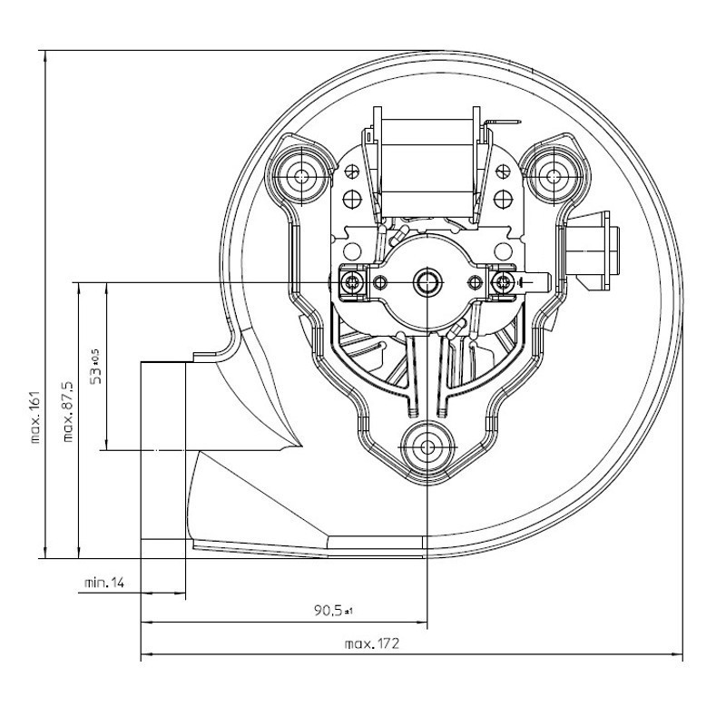 VENTILATEUR EXTRACTEUR DES FUMÉES poêle à granulé RLG1084200A29