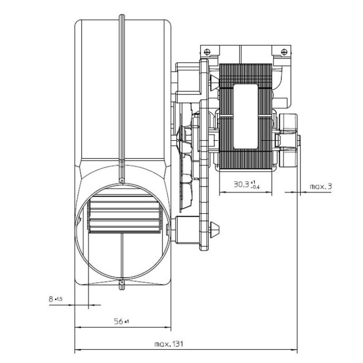 VENTILATEUR EXTRACTEUR DES FUMÉES poêle à granulé RLG1084200A29