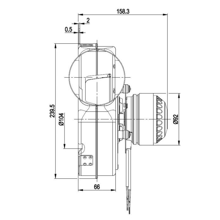 EXTRACTEUR DES FUMÉES pour poêle à granulé G2E180CG8211