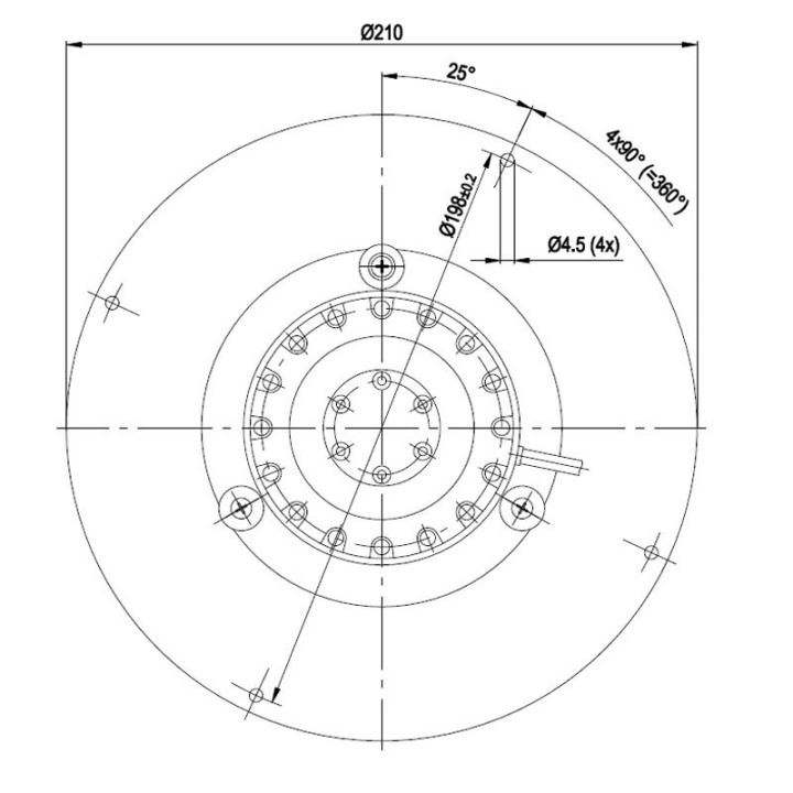 VENTILATEUR EXTRACTEUR DES FUMÉES pour poêle à granulé R2E180CG8201