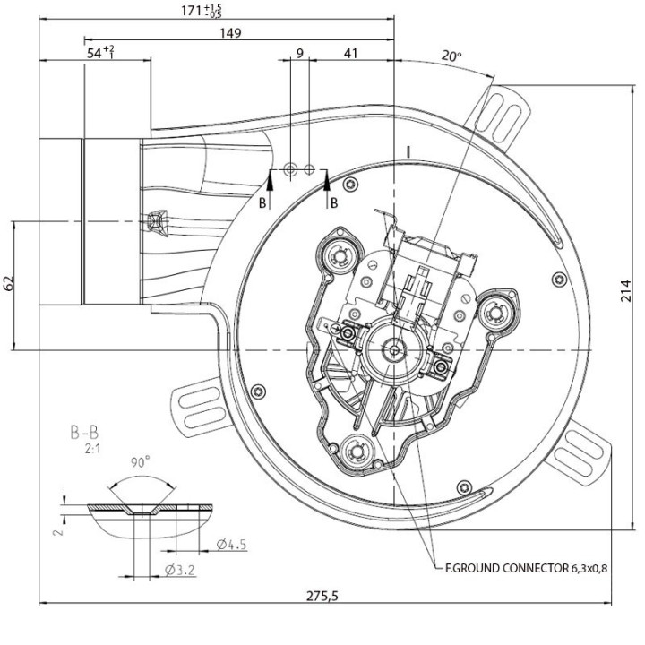 EXTRAFLAME Ventilateur extracteur des fumées poêle à granulé