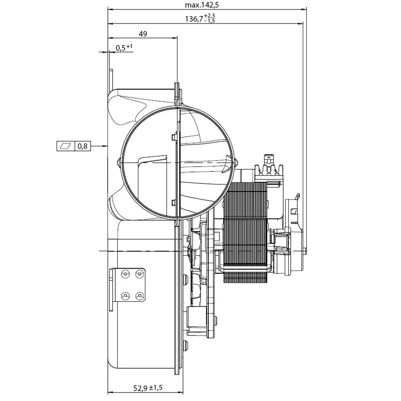 EXTRAFLAME Ventilateur extracteur des fumées poêle à granulé