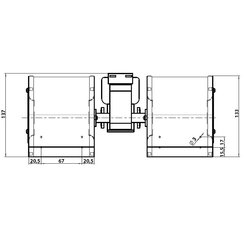 VENTILATEUR CENTRIFUGE DOUBLE poêle à granulé pellet 80x83-35