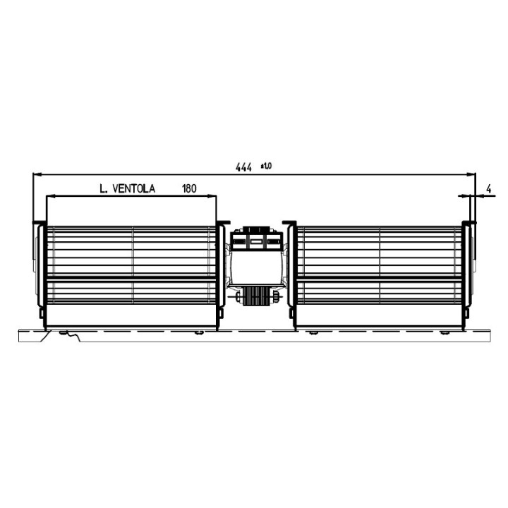 VENTILATEUR TANGENTIEL DOUBLE pour poêle à granulé pellet 60/180