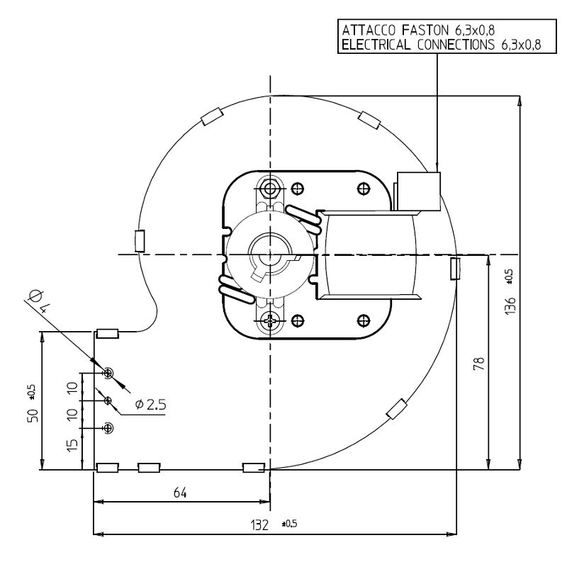 VENTILATEUR CENTRIFUGE pour poêle à granulé pellet 80x42-H30