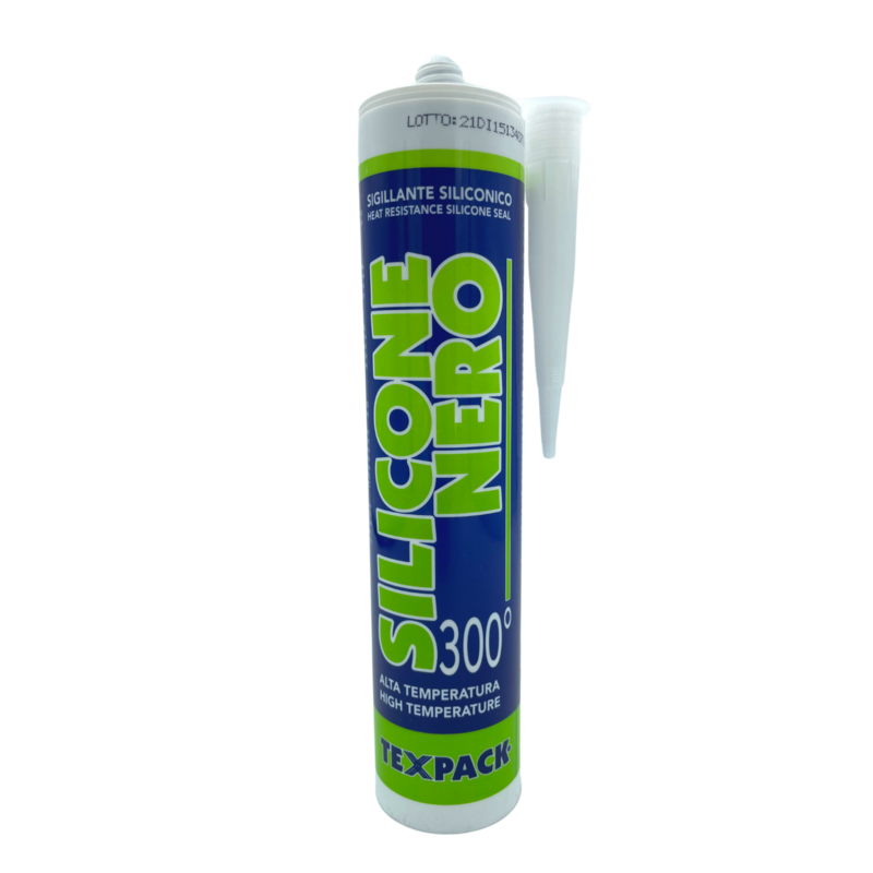 MASTIC SILICONE COLLE NOIR HAUTE TEMPERATURE - cartouche 280ml