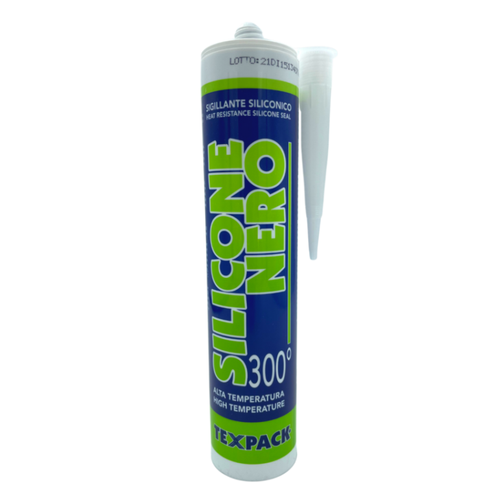 MASTIC SILICONE COLLE NOIR HAUTE TEMPERATURE - cartouche 280ml