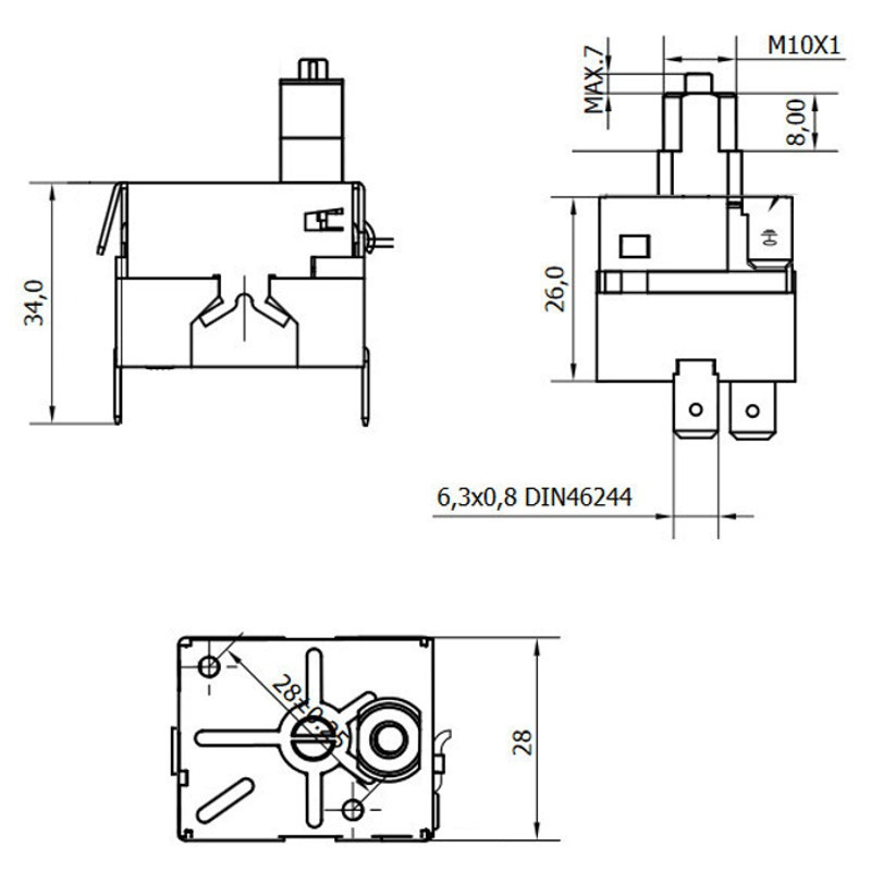 CMG Thermostat capillaire pour poêle à granulé