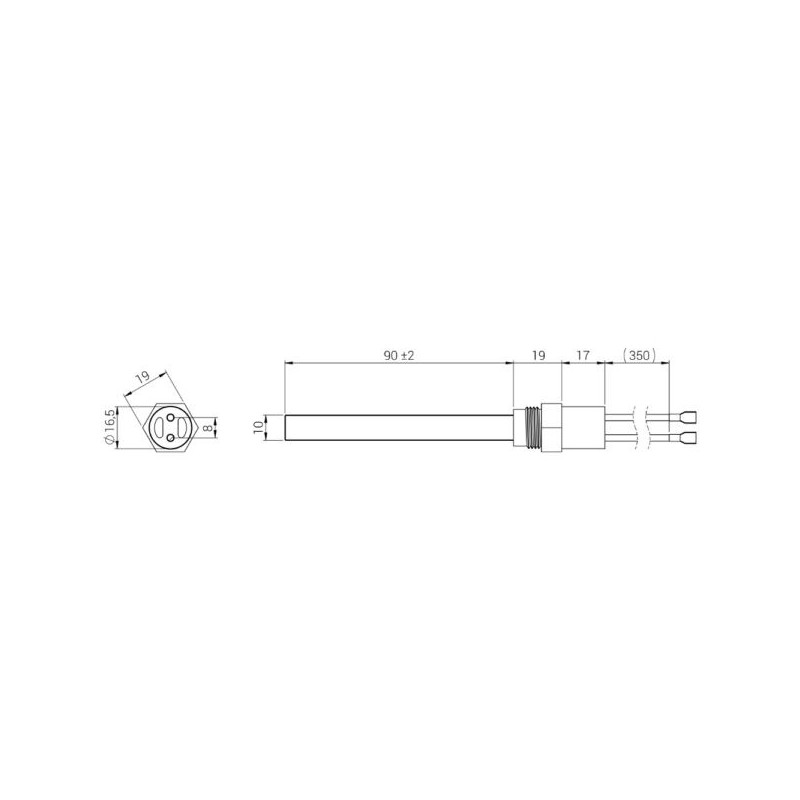 CRISTAL DE QUARTZ Bougie d'allumage poêle à granulé 90/400W